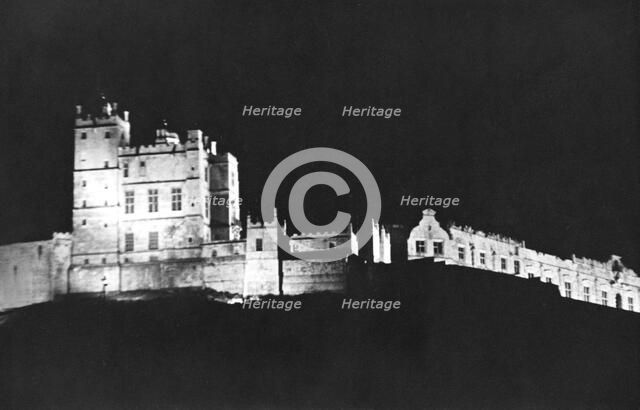 Bolsover Castle by night, Derbyshire, 1935. Artist: Unknown