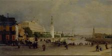 Bolshoy Kamenny Bridge in Moscow. Artist: Vereshchagin, Pyotr Petrovich (1836-1886)
