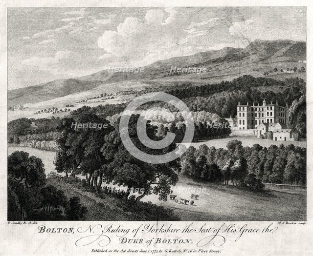 'Bolton, North Riding of Yorkshire the Seat of His Grace the Duke of Bolton', 1775. Artist: Michael Angelo Rooker