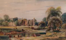 Bolton Abbey and Rectory 1846, (1935). Creator: Peter de Wint