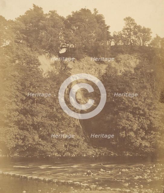 Bolton Priory. The Stepping Stones, 1850s. Creator: Joseph Cundall.