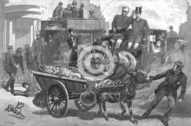 ''Bolted!" An Impending Catastrophe', 1890. Creator: Unknown.