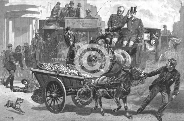 ''Bolted!" An Impending Catastrophe', 1890. Creator: Unknown.