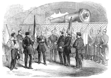 Bomarsund - General Bodiscoe, the Russian Governor, surrendering himself to the English and..., 1854 Creator: Unknown