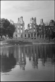Bomb damage, The Crescent, Plymouth, Devon, World War II, 1942. Creator: Cyril James Palmer