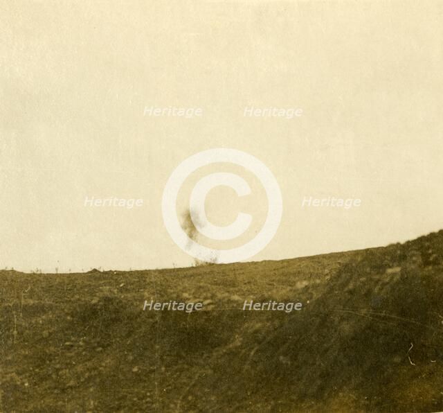 Bomb exploding, c1914-c1918. Artist: Unknown.