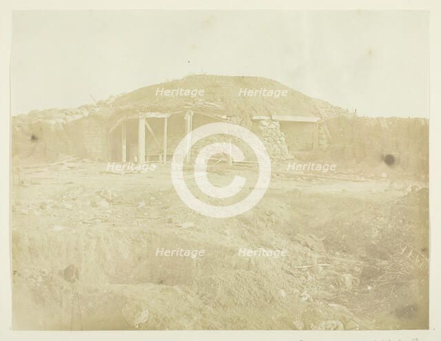 Bomb-Proof in which the Russian General lived who Commanded in the Redan, 1855. Creator: James Robertson.