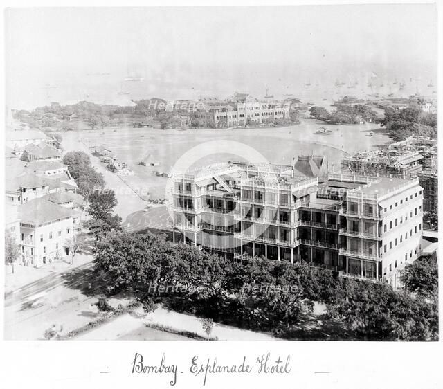 Bombay Esplanade Hotel, Late 1860s. Creator: Samuel Bourne.