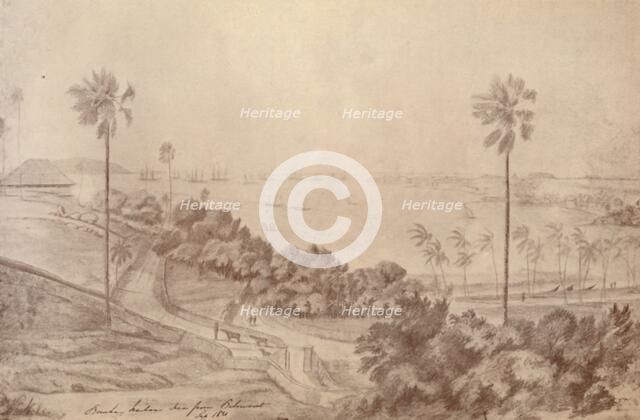 'Bombay Harbour - Seen from Belmont', September 1821, (1936). Creator: Unknown.