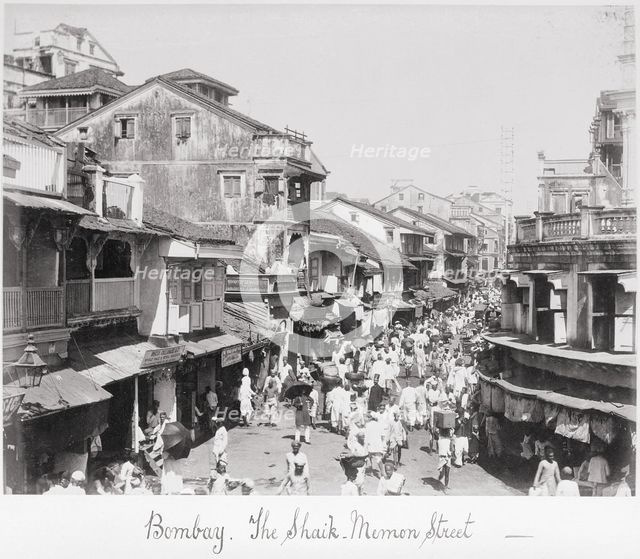 Bombay, The Said-Memon Street, Late 1860s. Creator: Samuel Bourne.