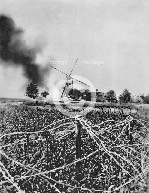 Bombardment of a windmill with Incendiary shells, Artois, France, World War I, 1915. Artist: Unknown