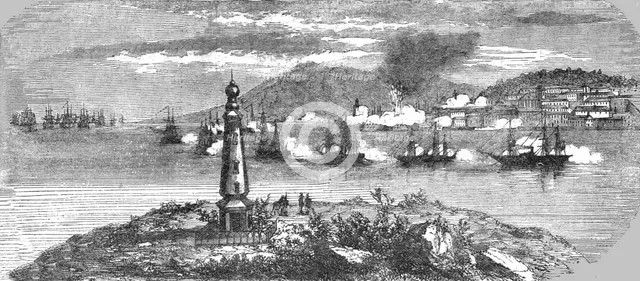 'Bombardment of Odessa, April 26, 1854', 1854. Creator: Unknown.