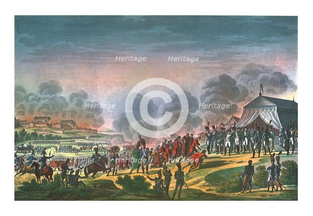 Bombardment of Madrid, 4 December 1808, (c1850).  Artist: Edme Bovinet.