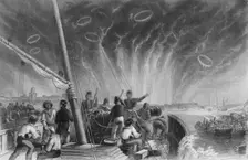 Bombardment of Sweaborg 1859. Artist: John Watkins