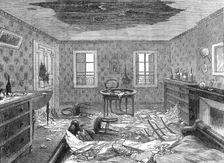Bombardment of Paris: effects of a shell bursting in the third storey of a house, 1871. Creator: Unknown