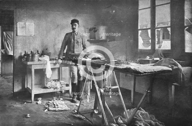 Bombardment of Vadelaincourt Hospital; The room where, on September 4, a surgeon...', 1917. Creator: Unknown.
