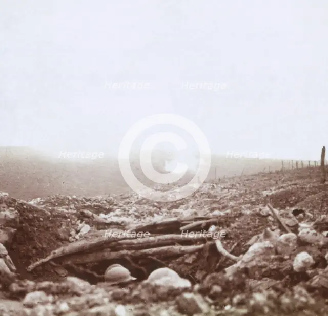 Bombardment, Le Mort Homme, (Dead Man's Hill), northern France, c1914-c1918.  Artist: Unknown.