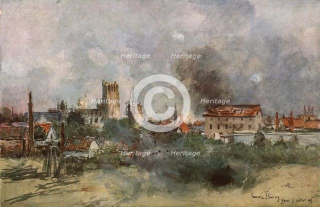 ''Bombardement d'Ypres, le 5 juillet 1915.', 1915. Creator: Unknown.