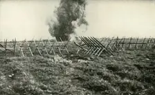 Bombarding the German Trenches (1919). Creator: Unknown