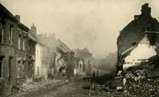 Bombed buildings in northern France, First World War, 1917, (c1920). Creator: Unknown