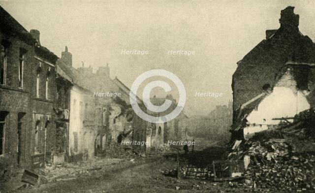 Bombed buildings in northern France, First World War, 1917, (c1920). Creator: Unknown.