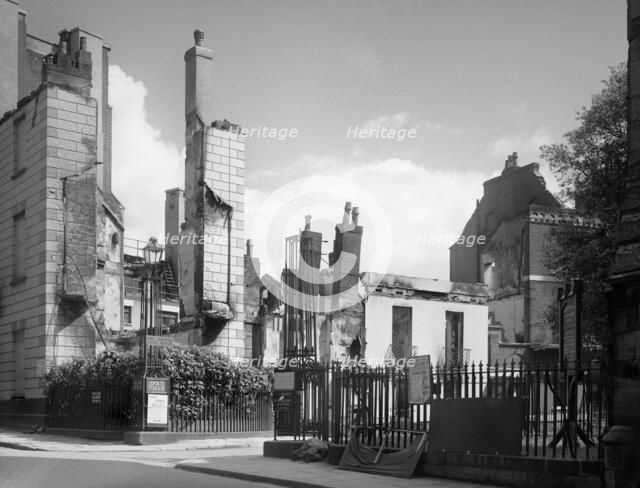 Bombed ruins of No 1 Dix's Field, Exeter, Devon, 1942. Artist: Margaret Tomlinson.
