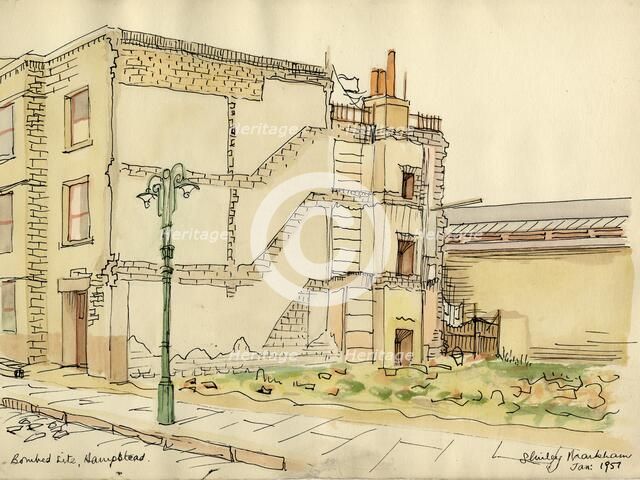 'Bombed site, Hampstead', 1951.  Creator: Shirley Markham.