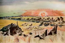 Bomber in the Corn 1940. Artist: Paul Nash
