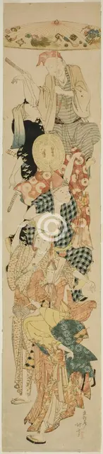 Bon Festival Dance, Japan, c. 1804/06. Creator: Hokusai.