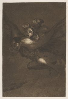 Bon Voyage (Buen Viage), from The Caprices (Los Caprichos), plate 64, 1799. Creator: Francisco Goya