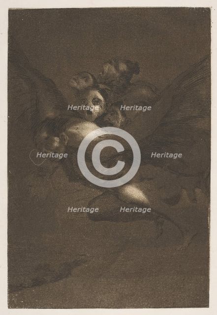 Bon Voyage (Buen Viage), from The Caprices (Los Caprichos), plate 64, 1799. Creator: Francisco Goya.