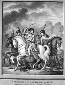 Bonaparte at the Battle of Marengo 14 June, 1800. Artist: Anon