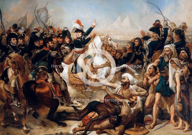 Bonaparte at the Battle of the Pyramids on July 21, 1798. Artist: Gros, Antoine Jean, Baron (1771-1835)