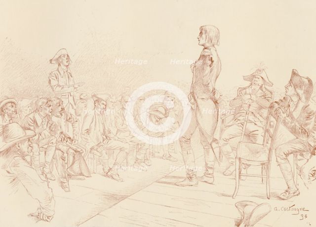 'Bonaparte Addressing a Jacobin Club in Corsica', c1789, (1896). Artist: Unknown.