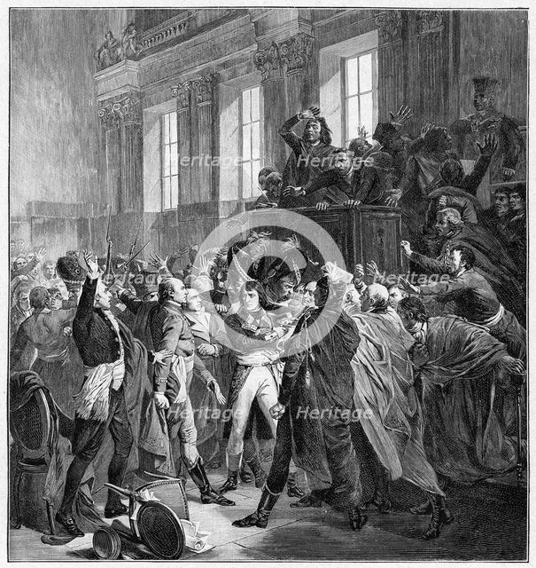 'Bonaparte and the Council of Five Hundred at St Cloud, 10th November 1799', (1900). Artist: Unknown