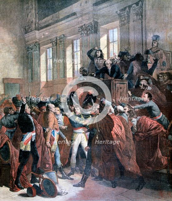 Bonaparte and the Council of Five Hundred at St Cloud, 10th November 1799, (1893). Artist: Unknown