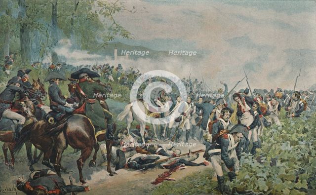 'Bonaparte Checking The French Retreat at Marengo', 1800, (1896). Artist: Unknown.