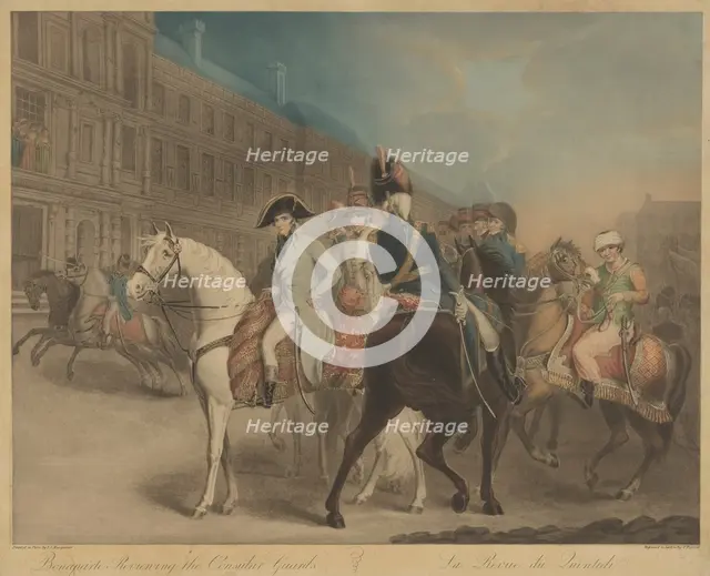 Bonaparte Reviewing the Consular Guard (La Revue du Quintidi). Creator: Charles Turner.