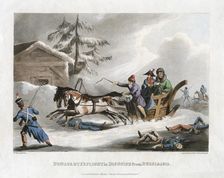 Bonaparte's Flight in Disguise from Russia, 1811 1814. Artist: Sutherland