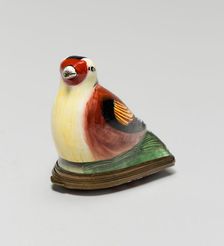 Bonbonnière in the Shape of a Gold Finch, England, 1760/80. Creator: Staffordshire Potteries