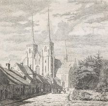 Bondetinget: a street in Roskilde, Mid 19th century. Creator: Holger Roed