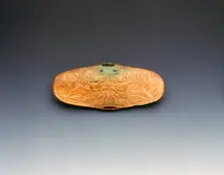 Bone wrist protector with apsaras, Liao dynasty, China, 10th century. Creator: Unknown