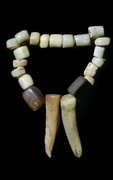 Bone and stone Neolithic necklace