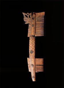 Bone comb. Creator: Unknown