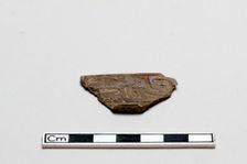 Bone, decorated fragment, Shang dynasty, ca. 1600 - ca. 1050 BCE. Creator: Unknown