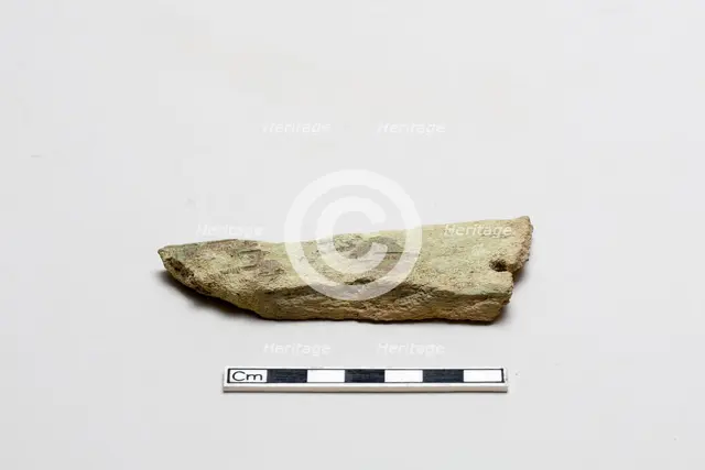 Bone, decorated fragment, Shang dynasty, ca. 1600 - ca. 1050 BCE. Creator: Unknown.
