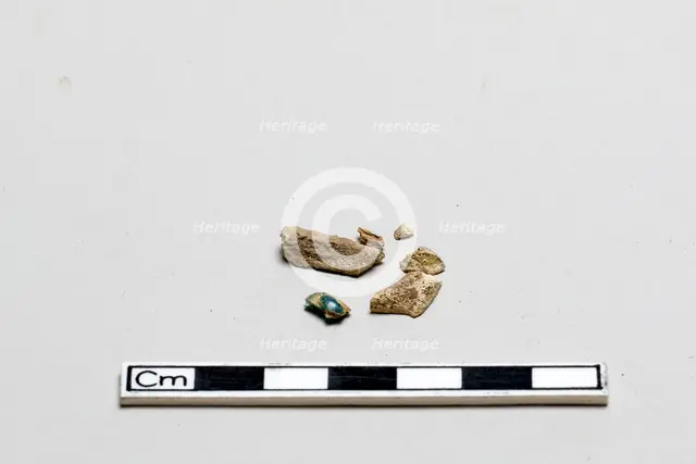 Bone fragments, Shang dynasty, ca. 1600 - ca. 1050 BCE. Creator: Unknown.
