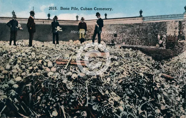 Bone Pile, Cuban Cemetery, c1910. Artist: Unknown