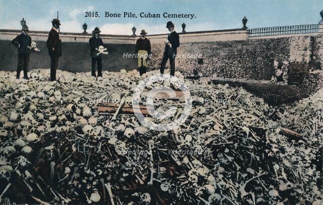 Bone Pile, Cuban Cemetery, c1910. Artist: Unknown