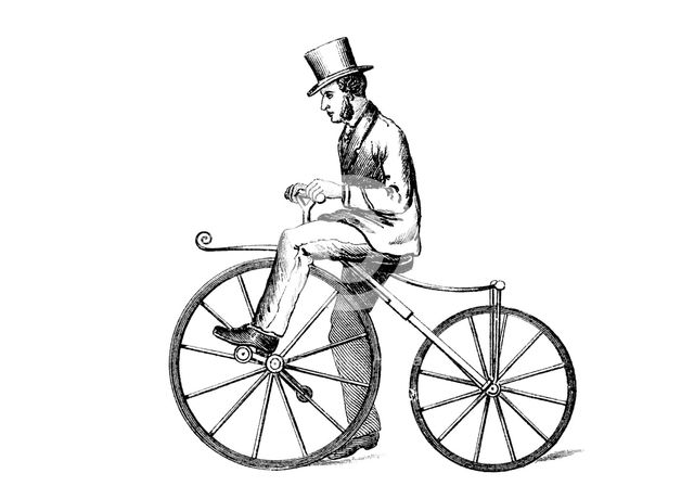 'Boneshaker' bicycle, c1870. Artist: Unknown